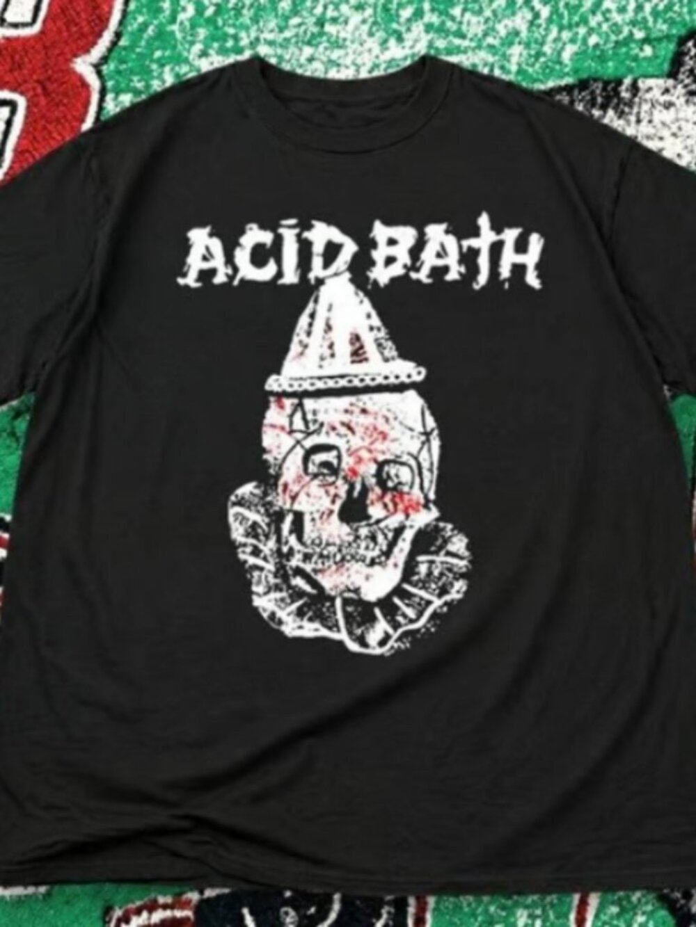 Acid Bath Band Clown Black T-Shirt